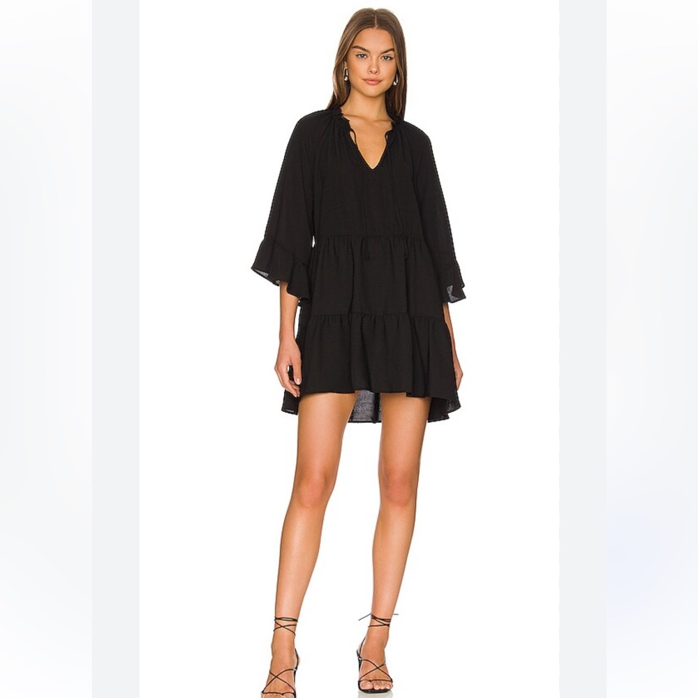 SHOW ME YOUR MUMU Viola Mini Dress Black Chiffon Size Medium
